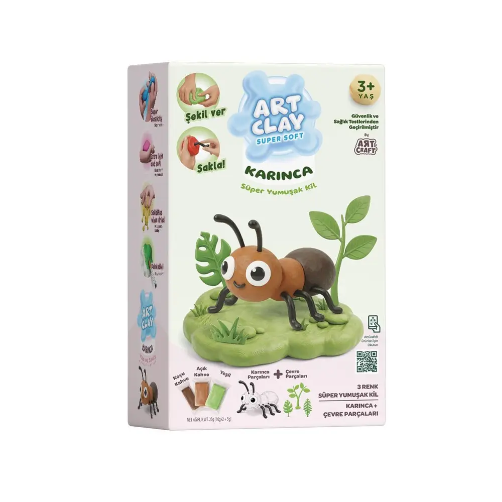 04148 ART CLAY MİNİK CANLILAR SÜPER HAFİF KİL(Belirtilen fiyat, tekli satış için adet fiyatıdır.) 2