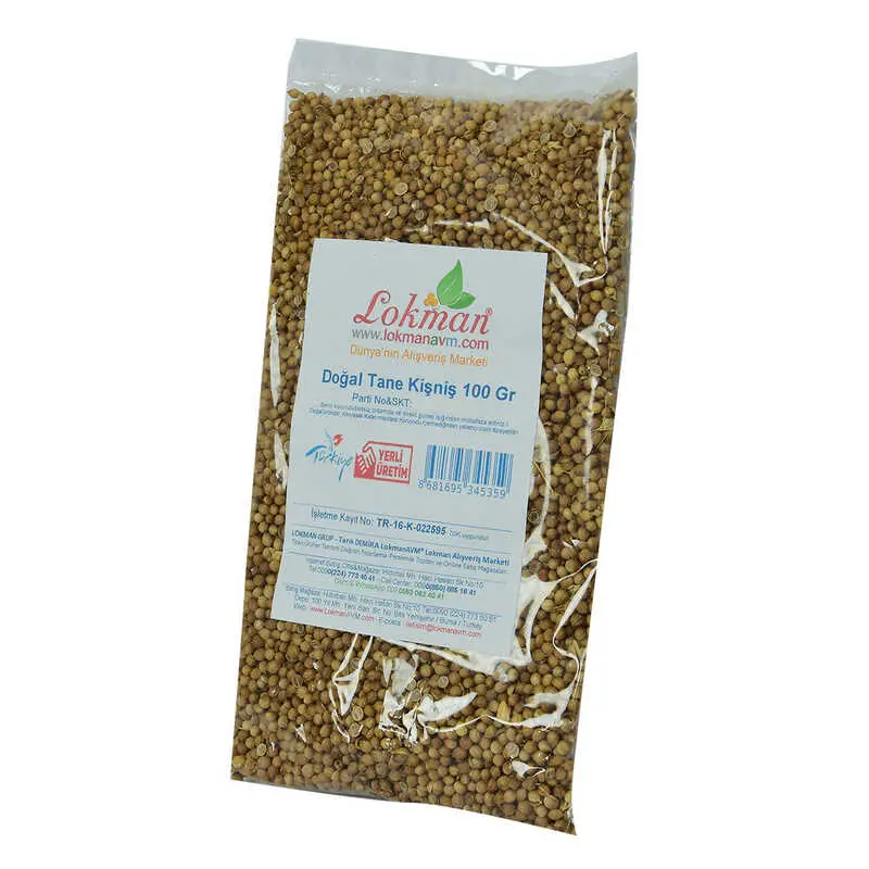 Kişniş Doğal Tane 100 Gr Paket 4