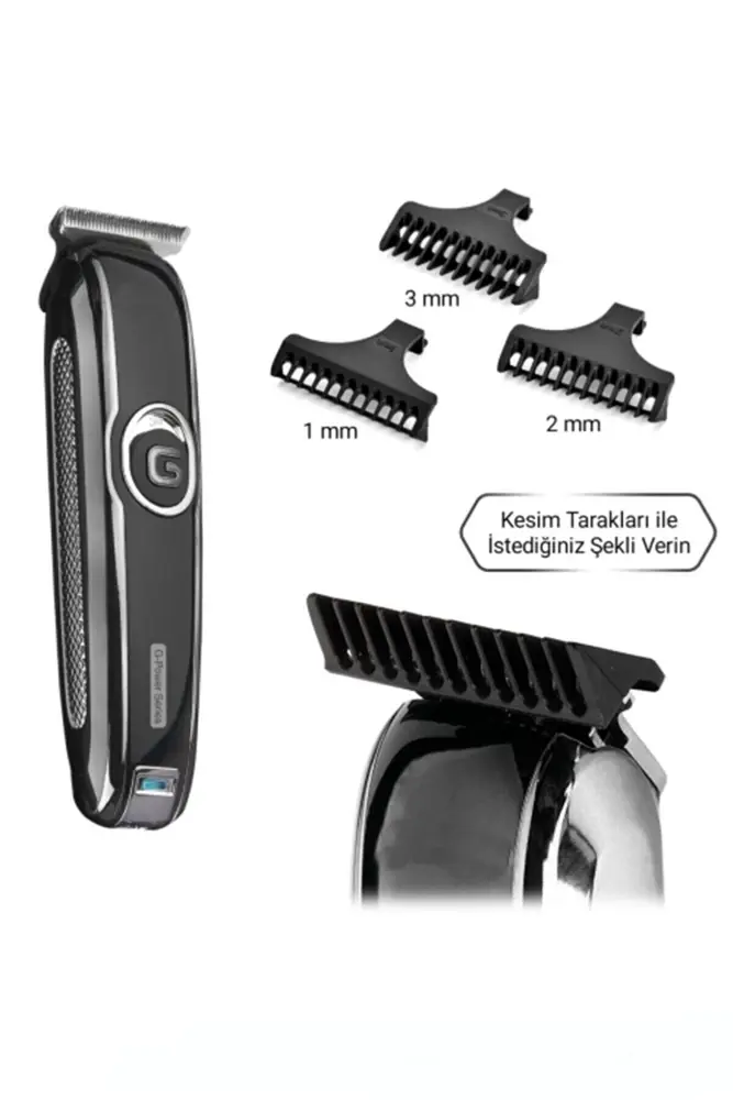 G Power Şarjlı Traş Makinesi Sakal Ense Vucüt Kılı Tıraş Makinası 5