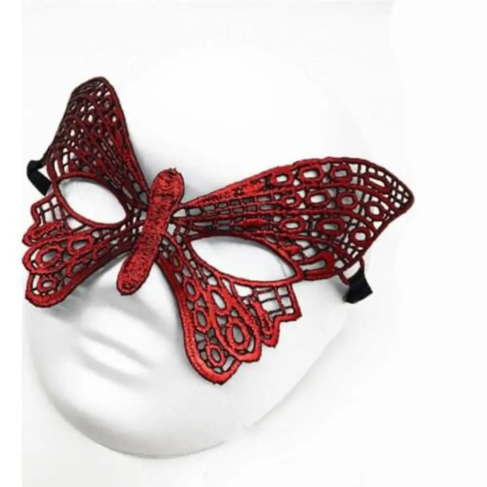 Kırmızı Dantel Masquerade Maskesi 7 No 2