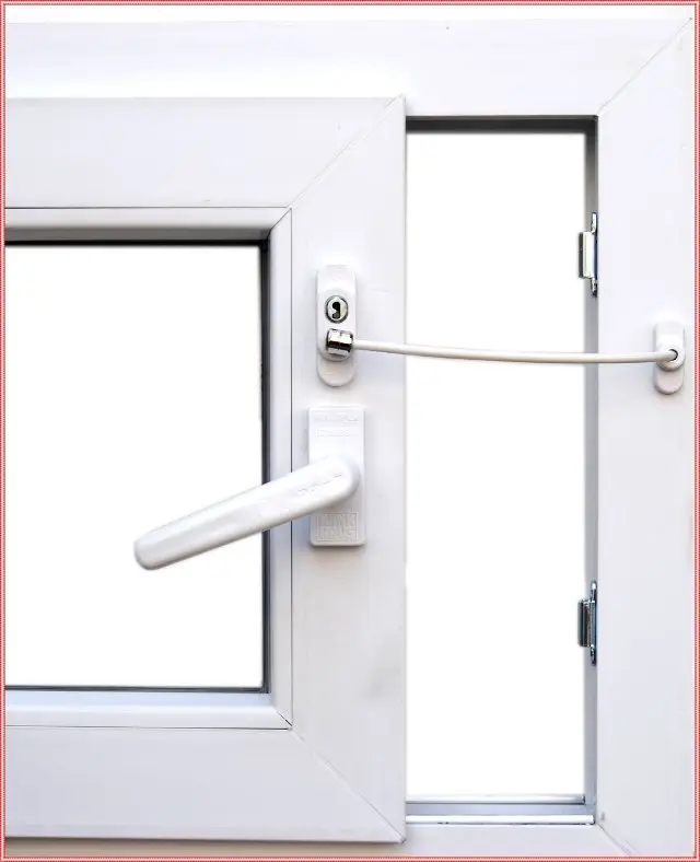 Anahtarlı Halatlı Pvc Kapı Pencere Emniyet Kilidi 4