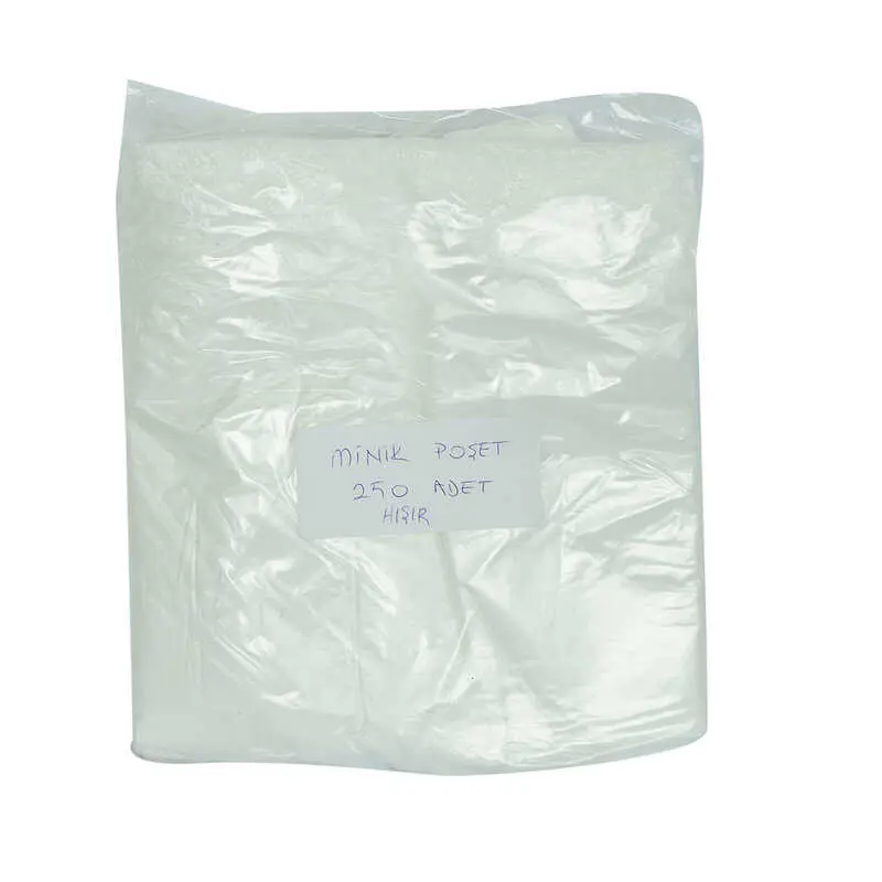 Ekonomik Mini Boy Atlet Hışır Poşet 30X20 Cm İnce Beyaz 250 Adet 1 Paket 3