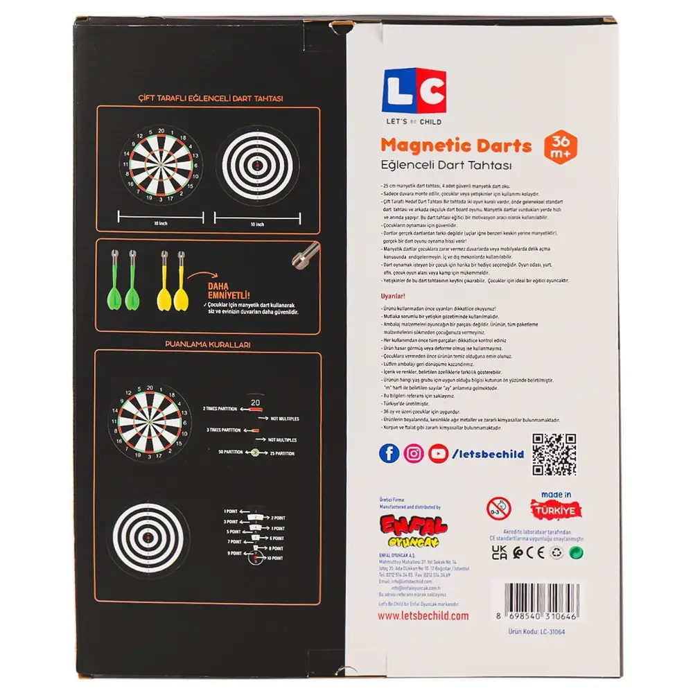 31064-LC Eğlenceli Manyetik Dart - be 5