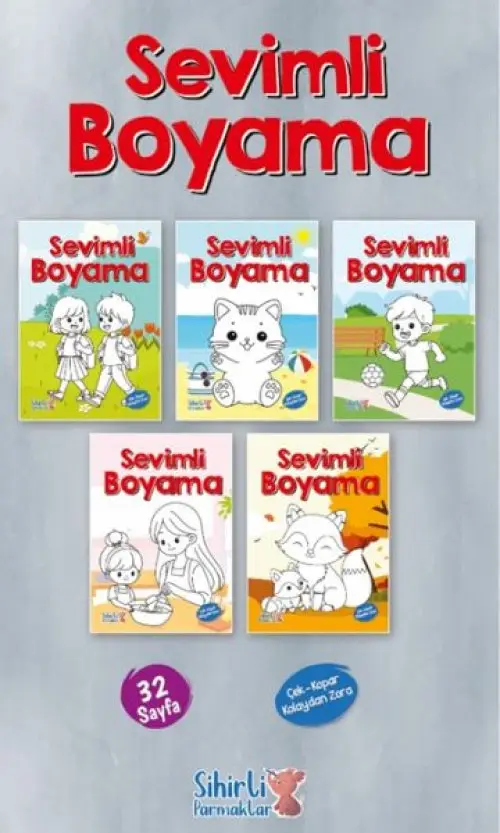 Sevimli Boyama 5 Çeşit 25’li Paket