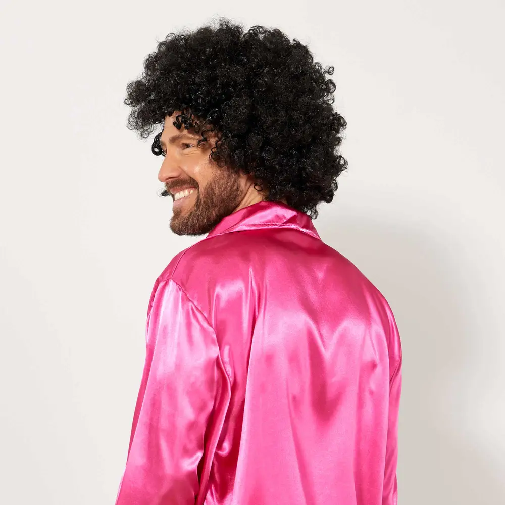 Siyah Renk Kıvırcık Afro Bonus Peruk 4