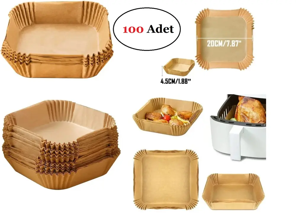 Airfreyer Fritöz Kağıdı Kare XL / XXL 100LÜ 2
