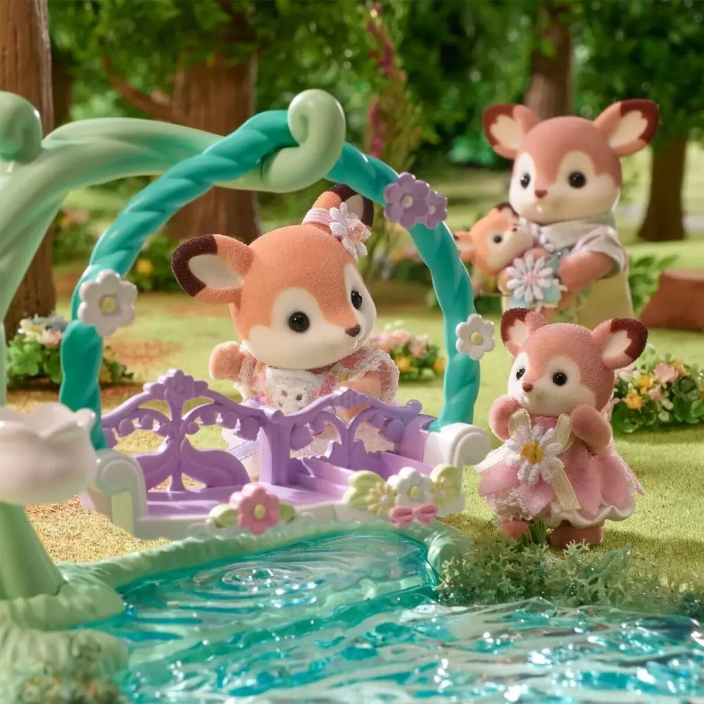 5801 Sylvanian Families Geyik Bebekler ve Çiçekli Salıncak Seti +3 yaş 3