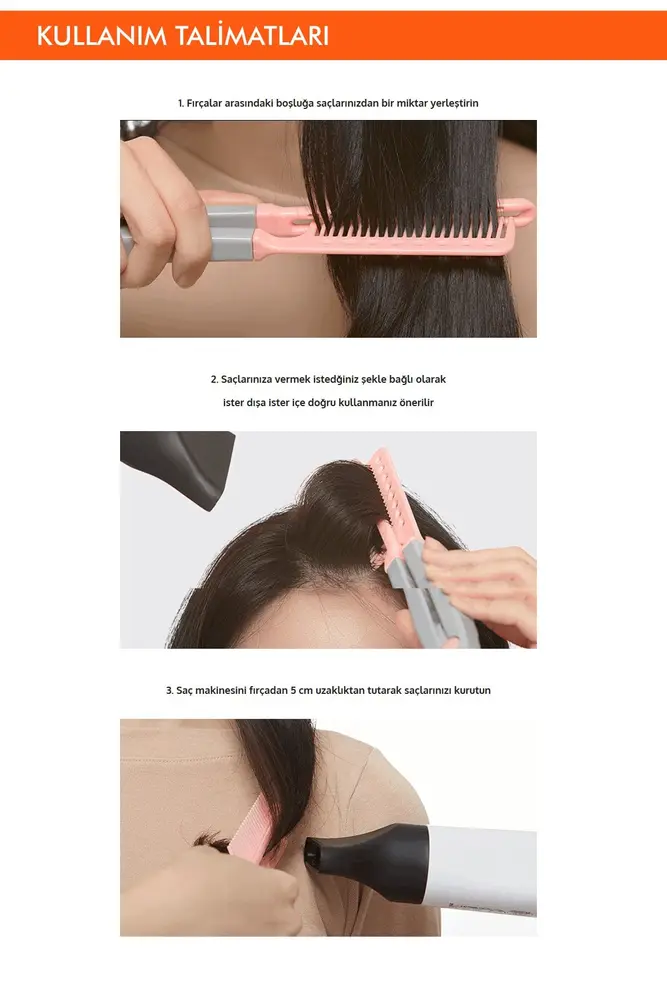 lara Kolay Şekil Veren Kurutma Fırçası APIEU Easy Hair Dry Brush 2
