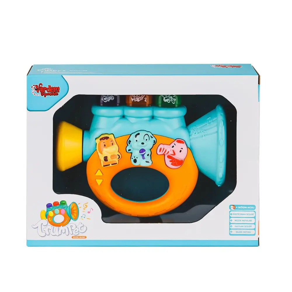 J-855-37A Işıklı ve Müzikli Trompet Bebek Pianosu -Vardem Oyuncak 2