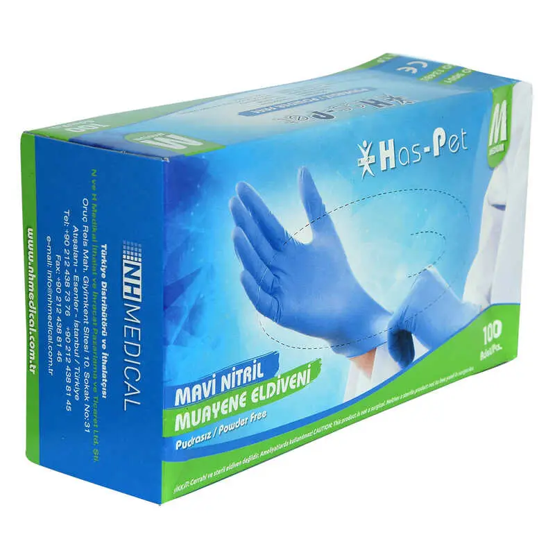 Pudrasız Mi Nitril Eldiven Orta Boy (M) 100 Lü Paket 4