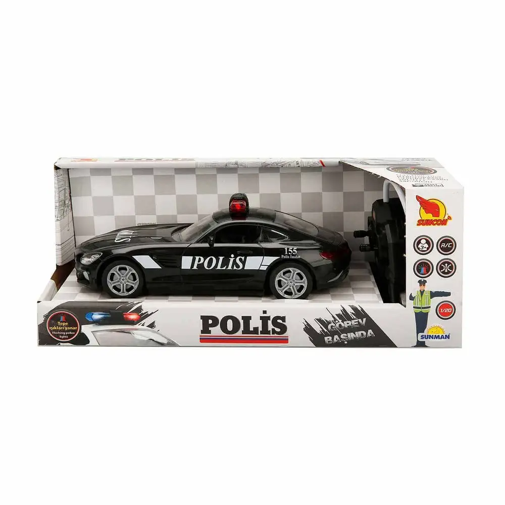 20357 Uzaktan Kumandalı Suncon Işıklı Polis Arabası 21 cm 2