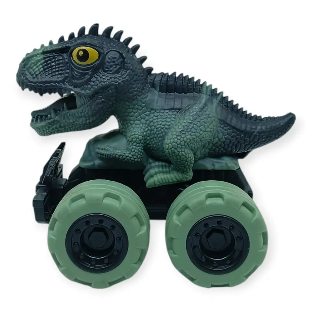 Sürtmeli Dinazor Arabalar  cm - H-20 - Stegosaurus - Yeşil - 1 ADET 2