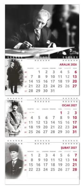 2027 Atatürk Gemici Duvar Takvimi - İmza