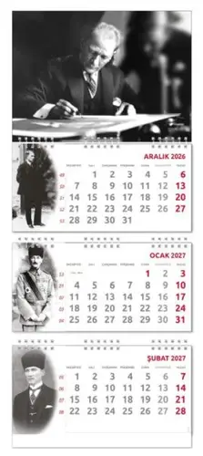 2027 Atatürk Gemici Duvar Takvimi - İmza