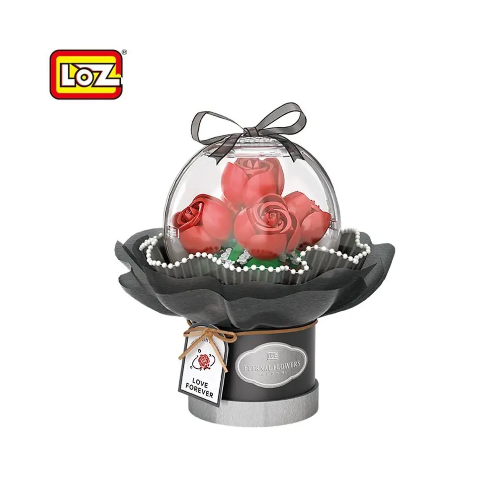 LZ-1300 LOZ LEDLİ KIRMIZI GÜL BUKETİ 305 PARÇA BLK OYUNCAK
