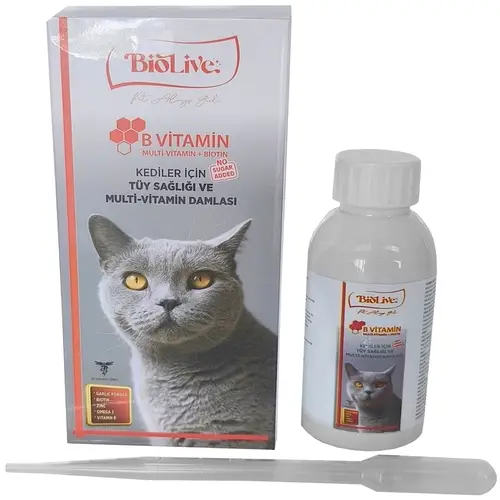 Biolive Kediler İçin B min+Multimin Tüy Sağlığı Likit min 100ml