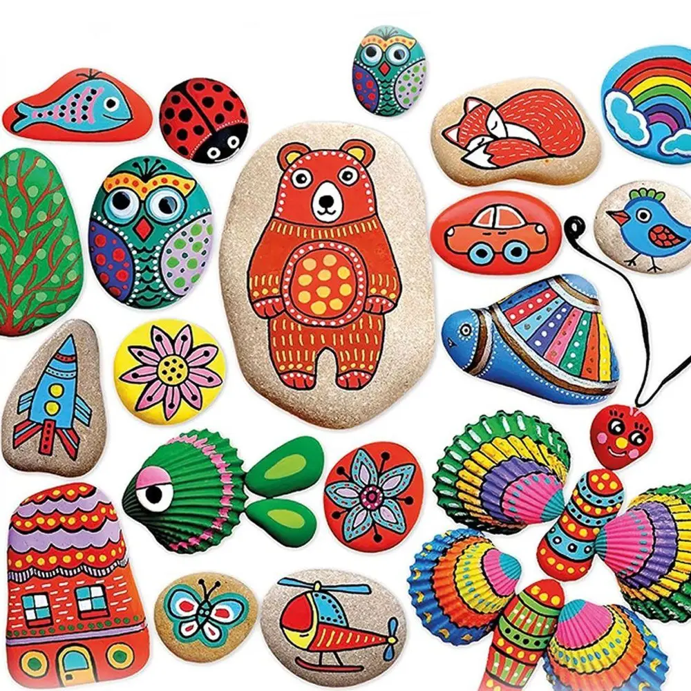 5307 Kumt Taş Boyama - Stone Painting / +6 yaş 4