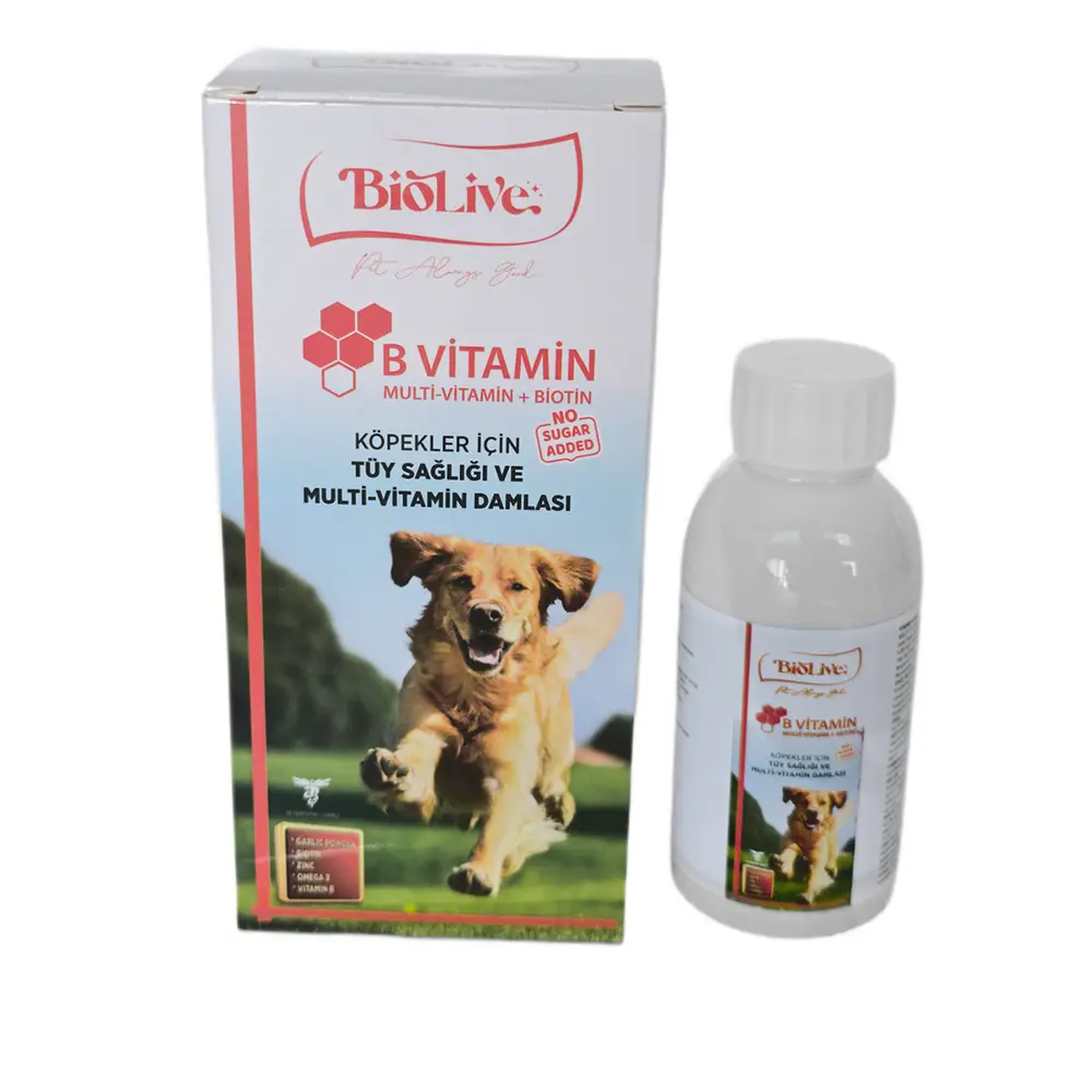 Biolive Köpekler İçin B min+Multimin Tüy Sağlığı Likit min 100ml 4