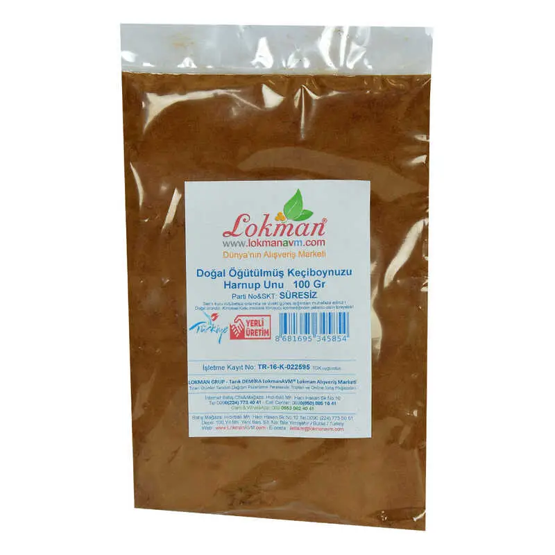 Keçiboynuzu Unu Harnup Unu Öğütülmüş Doğal 100 Gr Paket 3