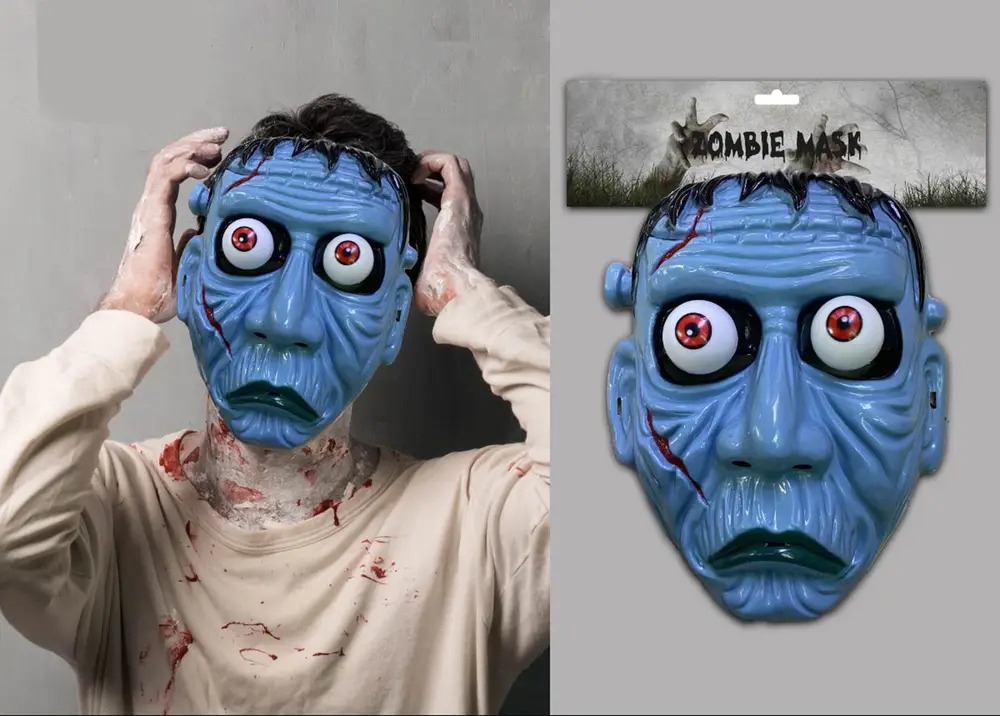 Frankenstein Temalı Sallanan Oynar Gözlü Maske 3