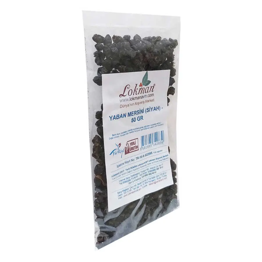 Doğal Acı Yaban Mersini Siyah 50 Gr Paket 5