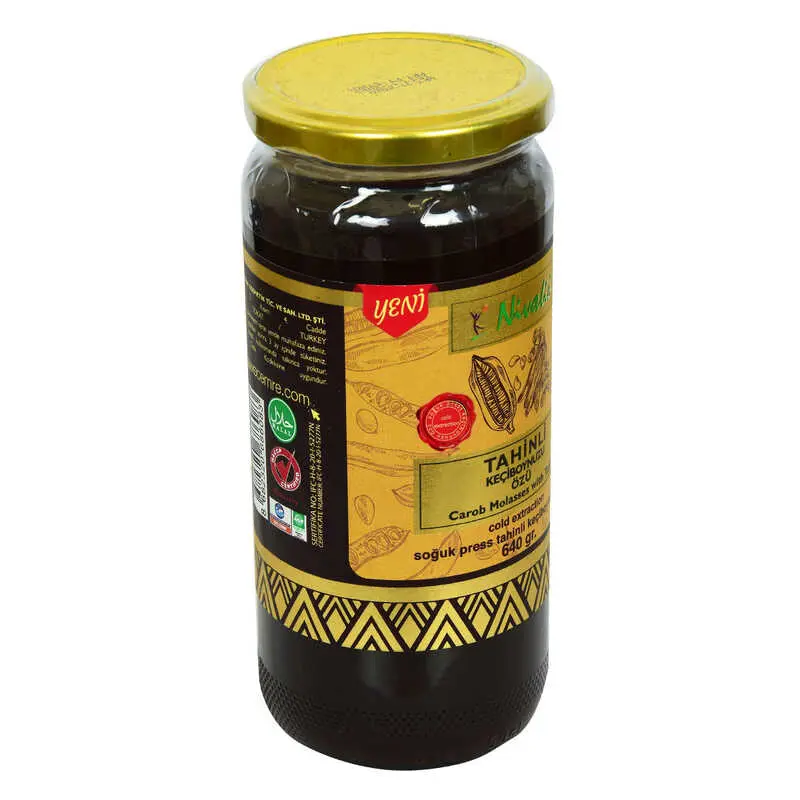 Keçiboynuzu Özü Harnup Özü Tahinli Soğuk Press Cam Kanoz 640 Gr 4