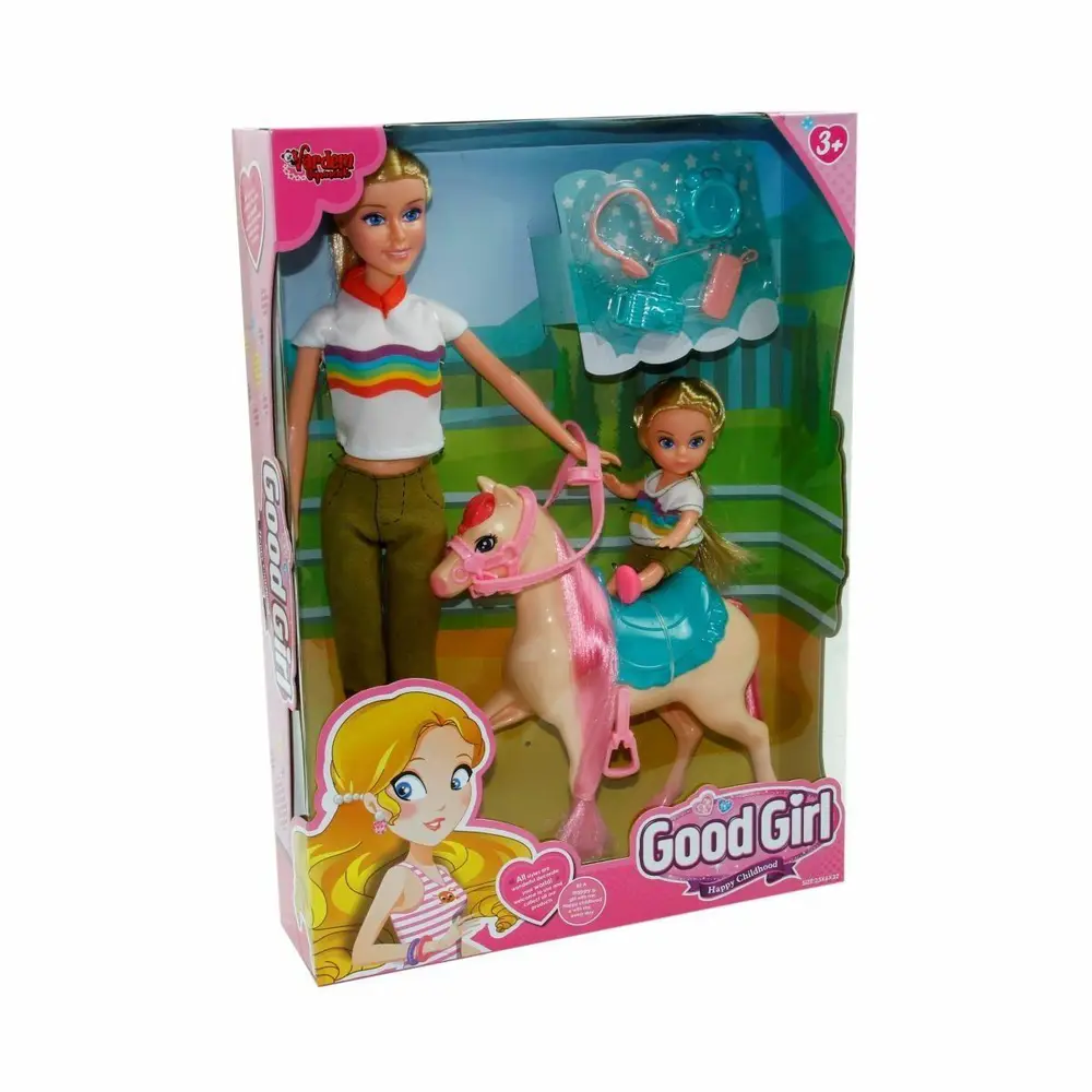 WG-115162 Kutulu 29cm Atlı Kızı ve Anne Bebek - Vardem Oyuncak 2