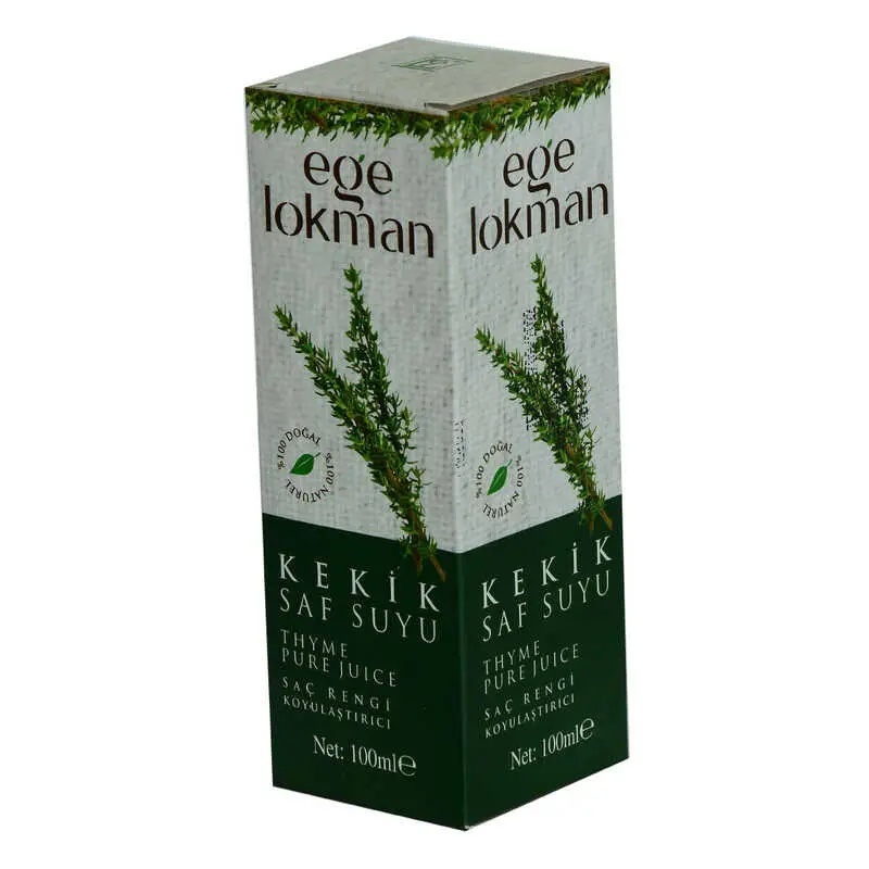 Doğal Kekik Saf Suyu Saç Rengi Koyulaştırıcı Saç Bakımı 100 ML Spreyli Cam Şişe 4