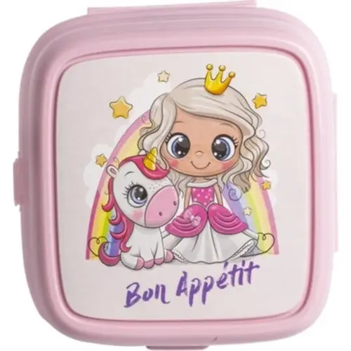 Porky Lol Desenli 4 Bölmeli Çatallı Beslenme Kabı - Diyet Kabı 5