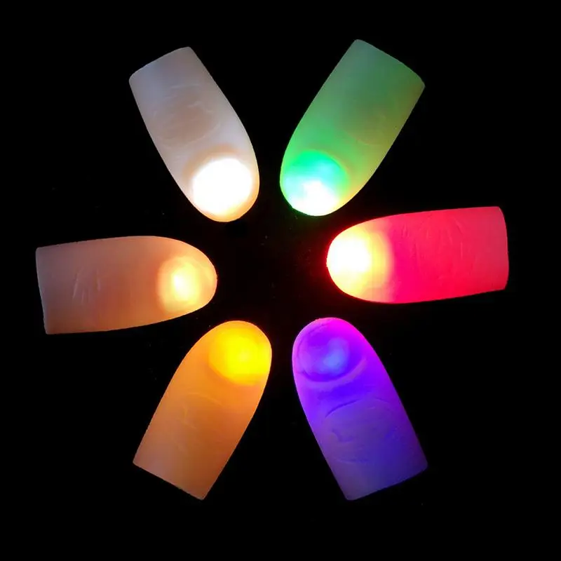 Led Işıklı Renkli Sihirli Parmak Işıklı Parmak Şaka Parmak 1 Adet 2