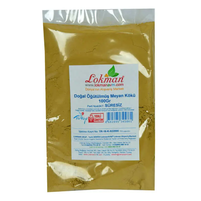 Meyan Kökü Öğütülmüş Doğal 100 Gr Paket 3