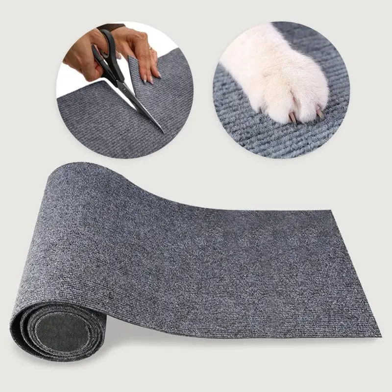 Kedi Tırmalama Halısı 30x98 cm – Koltuk Duvar Yer Kullanımlı Yapışkanlı Tırmalama Matı