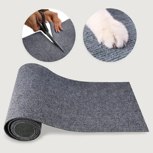 Kedi Tırmalama Halısı 30x98 cm – Koltuk Duvar Yer Kullanımlı Yapışkanlı Tırmalama Matı