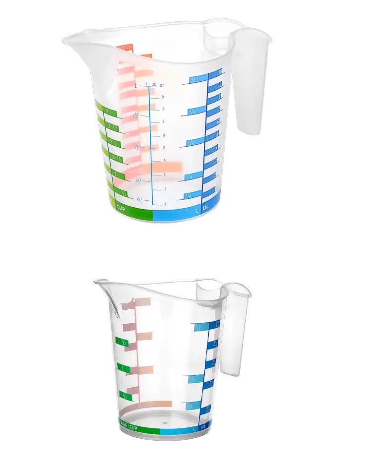 Ölçü Kabı Dereceli Renkli 1000 ML + 500 ML Set 4
