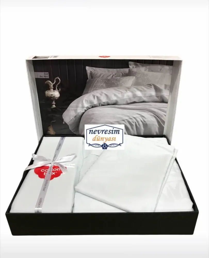 Çift Kişilik Jakarlı Saten Nevresim Takımı Leaf Buz Misi 4