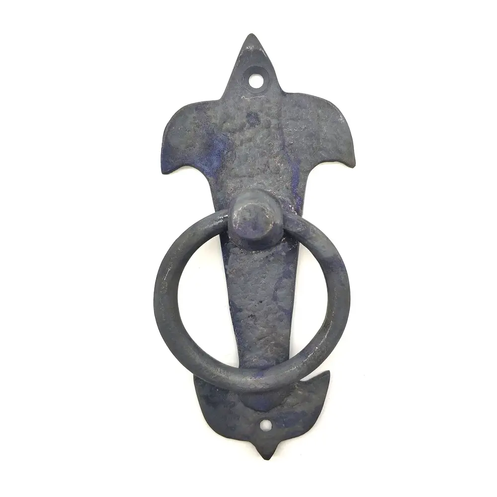 Antika Tarz Dekoratif Pirinç Kapı Halkası - 165x70mm, Oksit