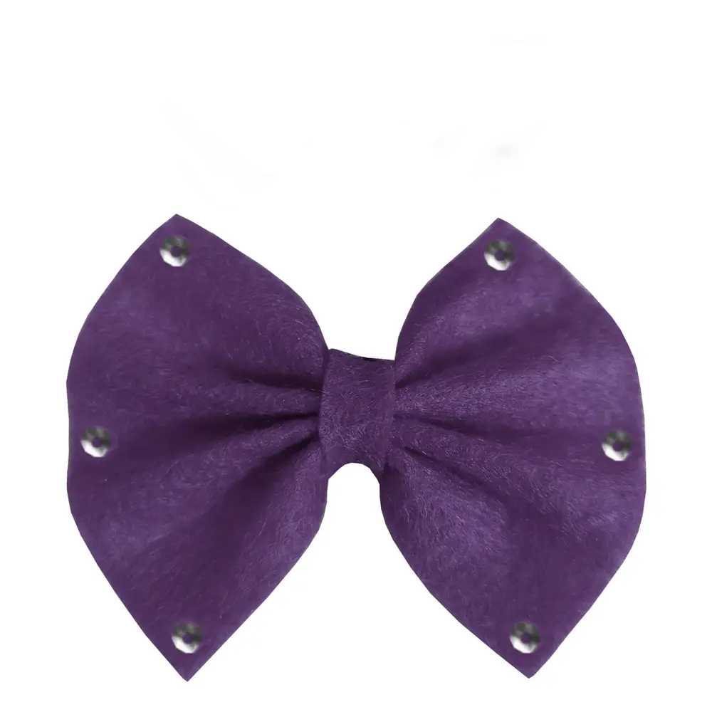 Pullu Keçe Kedi Köpek Tokası Mor 4.5-5.5 cm ( 2 Adet ) 3