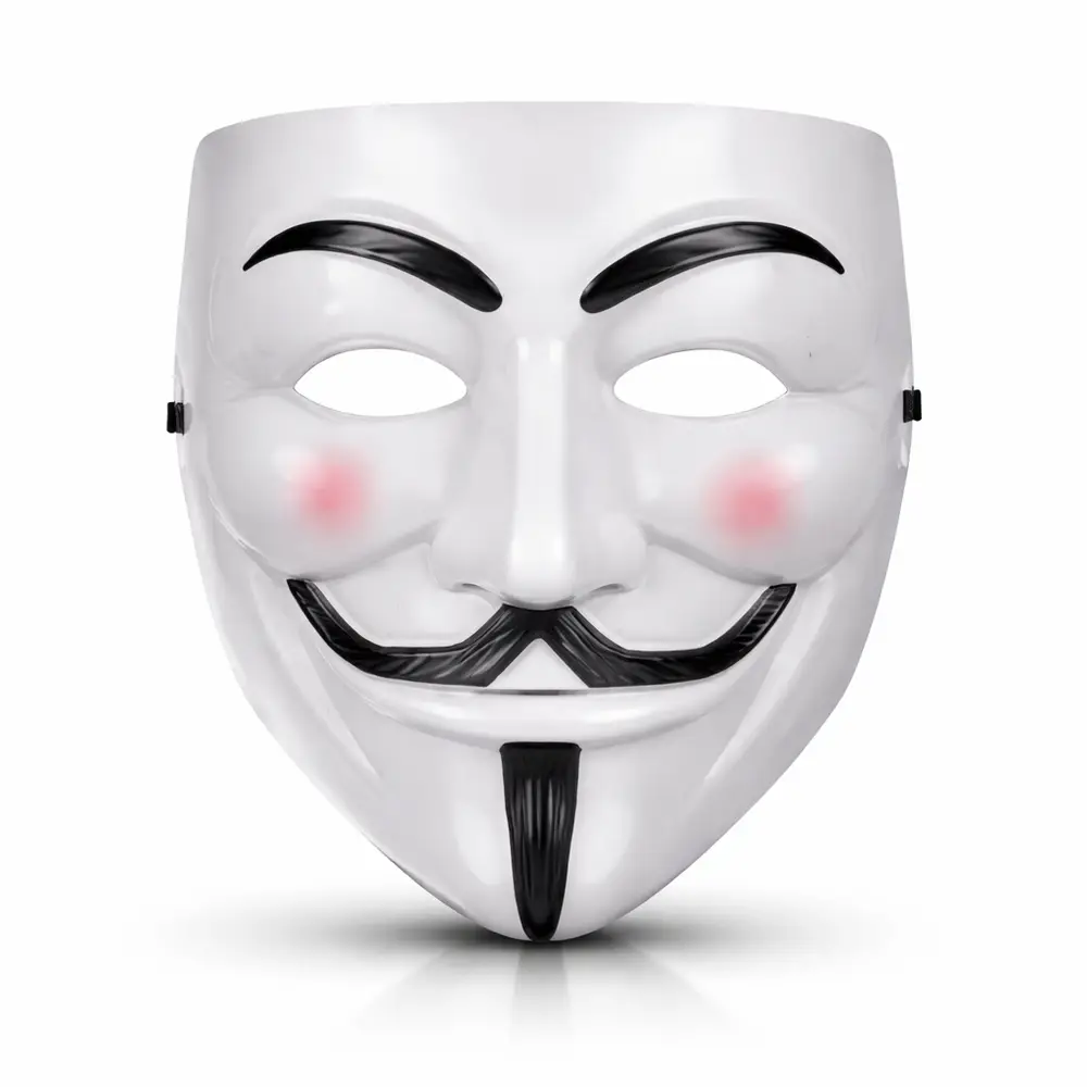 V Mask Premium Vendetta Beyaz Maske (Guy Fawkes Stil) 2