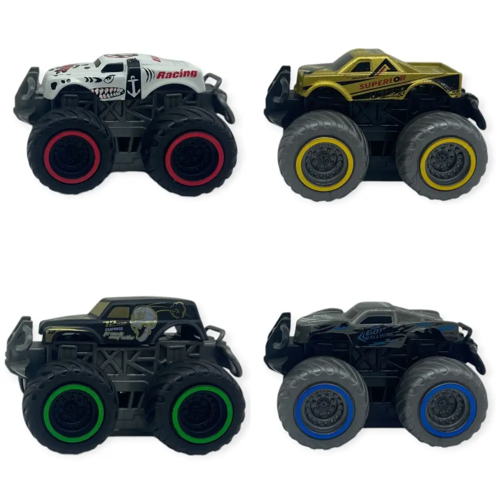 Superior Burst Siyah Renkli Mini  Truck - 8 cm Hareketli Tekerlekli Oyuncak Araba - 1 ADET 2