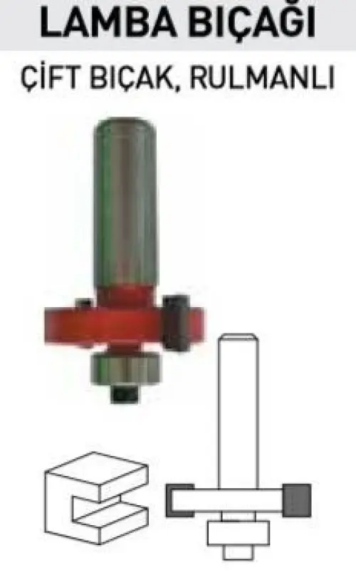 14440 Çift Bıçak Rulmanlı Freze Lamba Bıçağı 6X12 mm 2