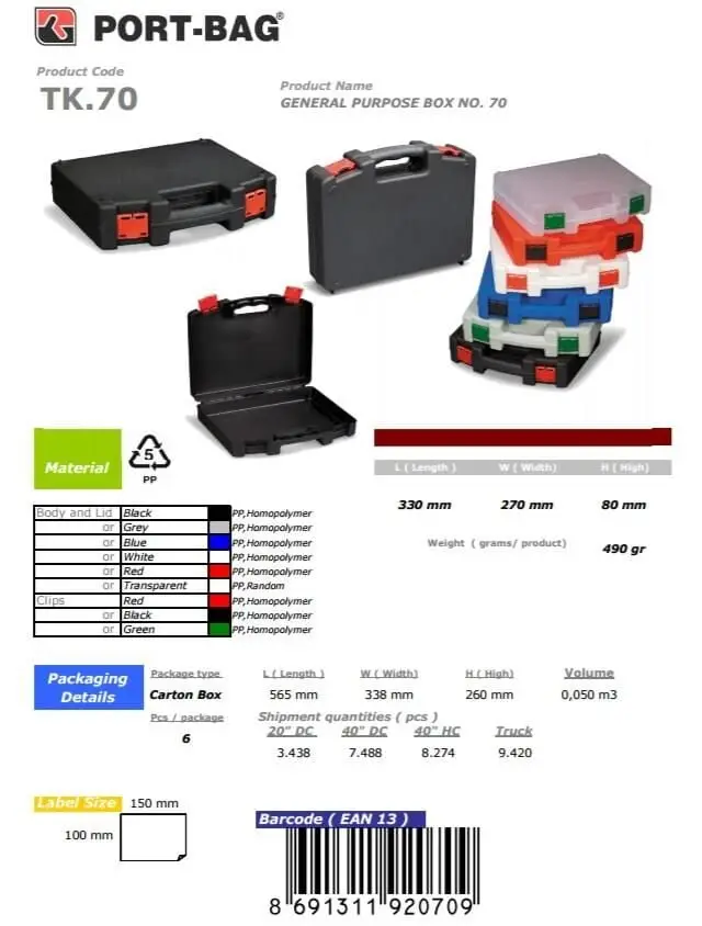 PortBag TK70 Çok Amaçlı El Aleti Çantası 4