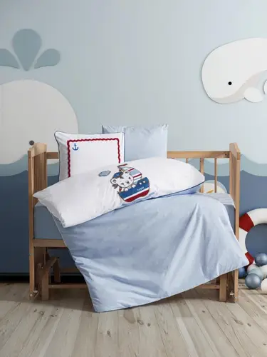 Punch Nakışlı Bebek Nevresim Takımı Miniyo Mi