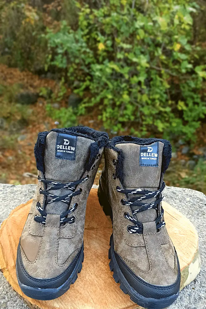 Erkek Outdoor Bot Yünlü Kahve Siyah Renk 5