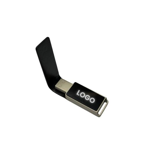 BYL 29 Deri Kapaklı Beyaz Işıklı USB Bellek